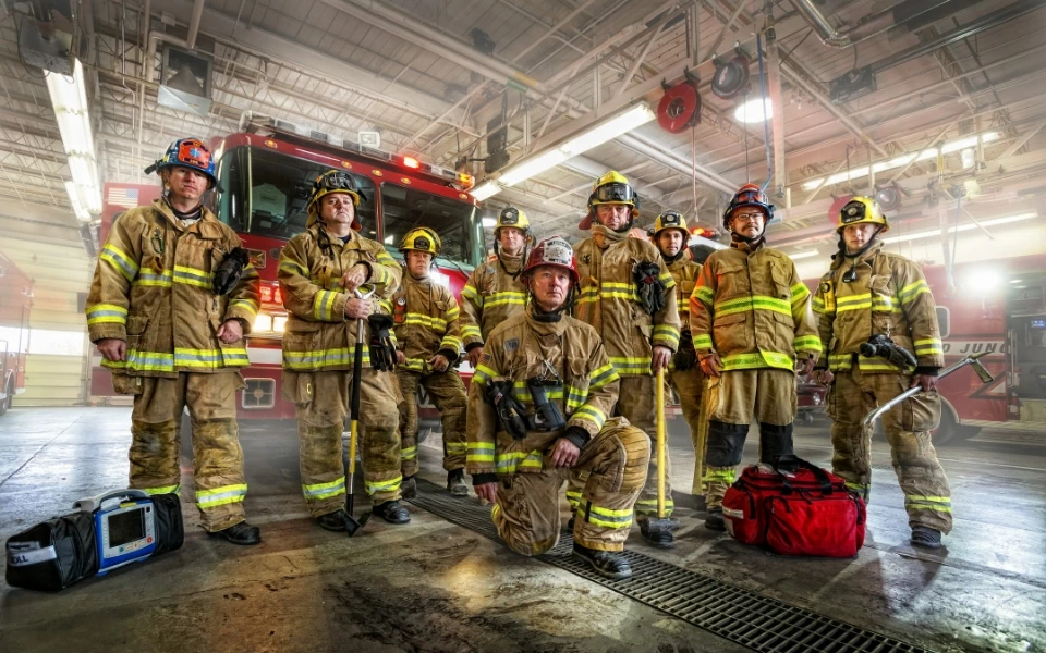 drużyna strażaków
